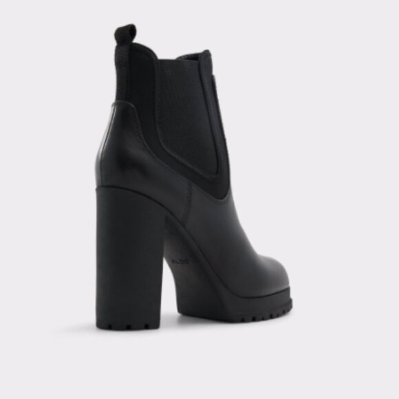 Women's Aldo BOLD Black Ankle Boots with Padded Insoles - Picture 4 of 10